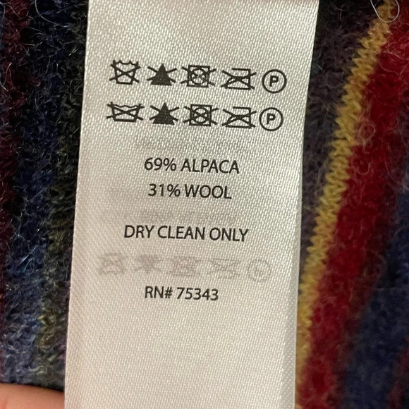 ASIRI Alpaca Wool Sleeveless Hooded Duster Cardigan size Large Made in Peru - Picture 4 of 5